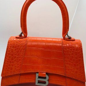 Balenciaga Women's Hourglass Small Handbag Orange